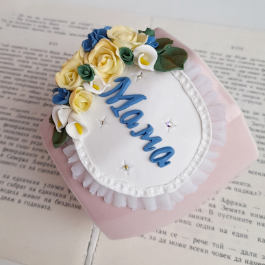 Чаша с рози и кали "Мама"