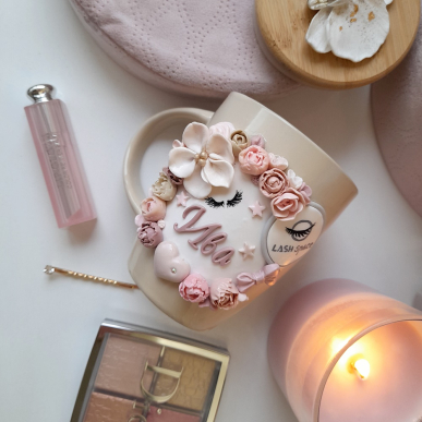 Чаша с име "Rose beige"
