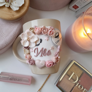 Чаша с име "Rose beige"