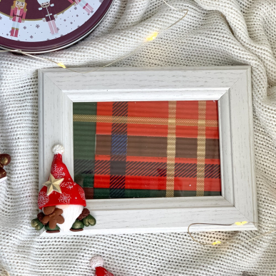 Коледна рамка за снимка с гном