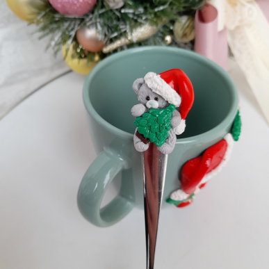 Лъжичка с коледно мече