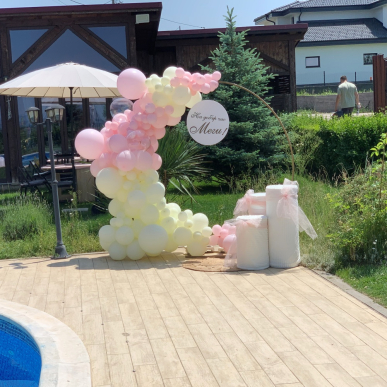 Арка с балони в шампанско 2