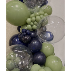 Украса за бал или рожден ден в зелено и тъмно синьо 