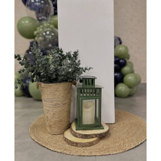 Украса за бал или рожден ден в зелено и тъмно синьо 