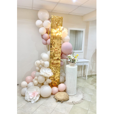 Украса с балони Pink and gold