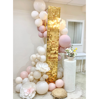 Украса с балони Pink and gold