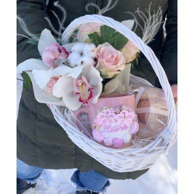 Кошница с чаша "Мама"