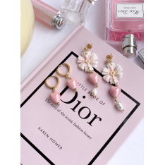 Обици Pink heart 