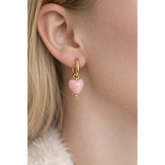 Обици Pink heart 