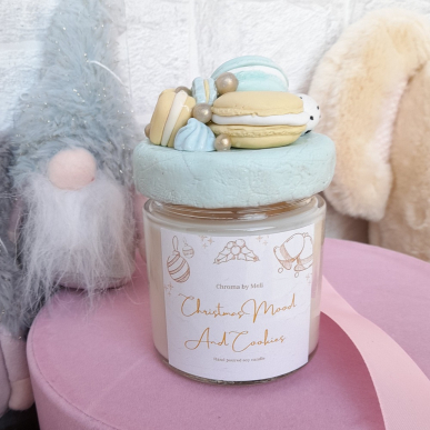 Ароматна соева свещ "Бял шоколад и мента" Ароматна соева свещ "Бял шоколад и мента"