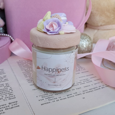 Ароматна соева свещ "Щастие"