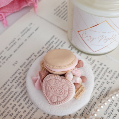 Ароматна соева свещ с декорация "Cozy nights"