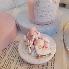 Ароматна соева свещ с гном Dusty pink