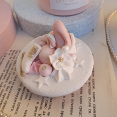 Ароматна соева свещ с гном Dusty pink