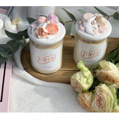 Ароматна соева свещ "Mom you are my queen" 