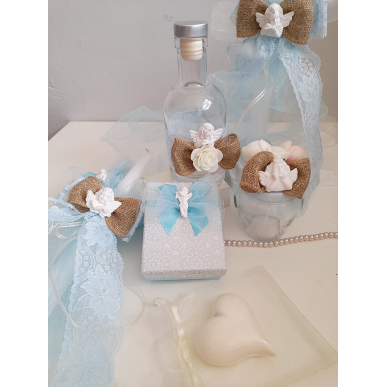 Комплект за кръщене в синьо