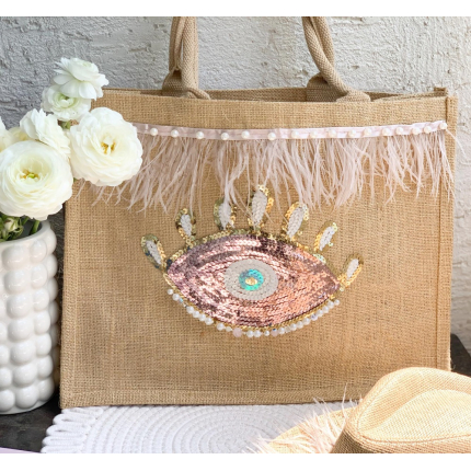 Плажна чанта "Shimmering dustyrose"