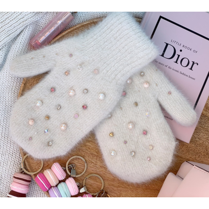 Бели ръкавици "Shine"