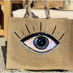 Плажна чанта "Evil eye shiny"