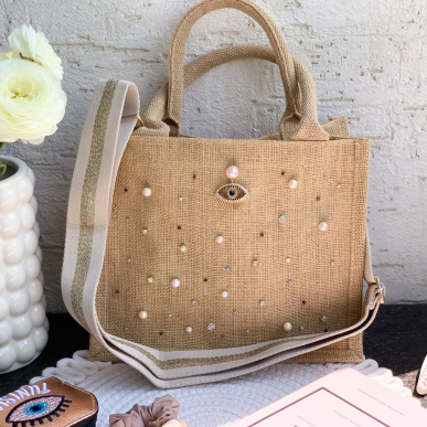 Малка чанта "Glam beige"