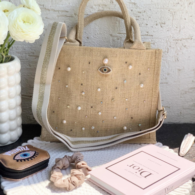 Малка чанта "Glam beige"