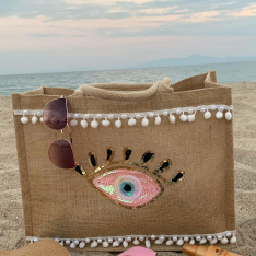 Голяма блестяща плажна чанта 