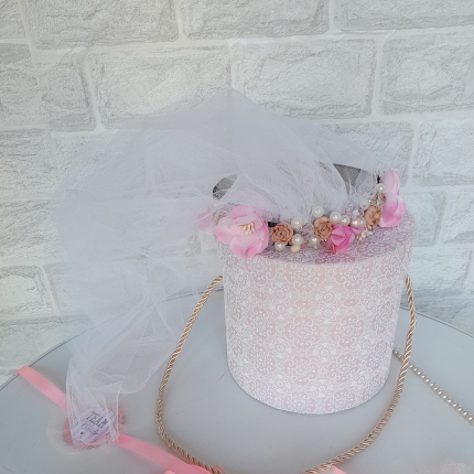 Диадема за моминско парти с цветя и перли