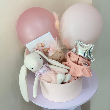 Подаръчна кутия за бебе със зайче Подаръчна кутия за бебе със зайче