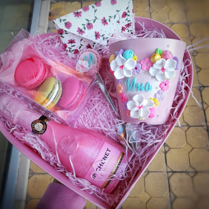 Сет с чаша с име и лъжичка