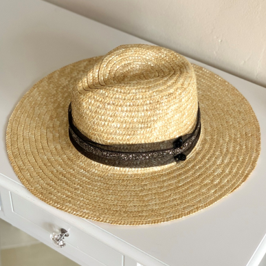Сламена шапка Black Crystal